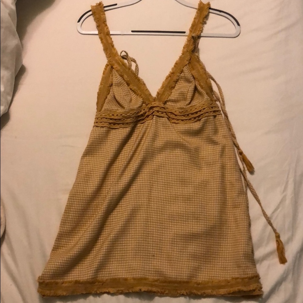 Yellow gingham dress